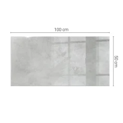 Plateau en verre trempé 100x50 cm Texture de béton avec fissures-Tulup
