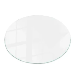 Tulup Plateau en verre trempé fi90 cm Couleur blanche lisse