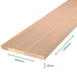 Plateau hêtre massif lamellé collé abouté 1200 x 800 x 18 mm-Forestea