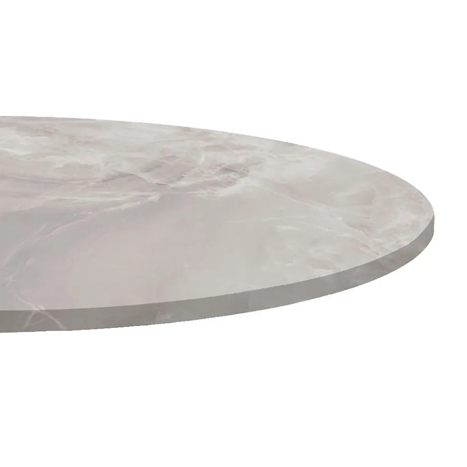 Restootab Plateau rond 120cm decor marbre perla -