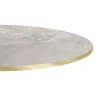 Restootab Plateau rond 120cm decor marbre perla chants laiton -