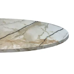 Restootab Plateau rond 80cm decor marbre calcuta -