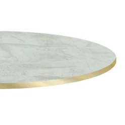 Restootab Plateau rond 80cm decor marbre pokhara chants laiton -