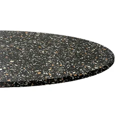 Restootab Plateau rond 90cm decor terrazzo black chip -