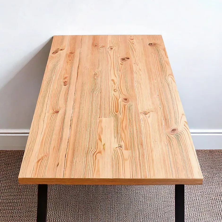 Plateau table bois massif Pin Rustique L.200 X l.60 cm, Ep.34 mm-Wood&Sens Outlet