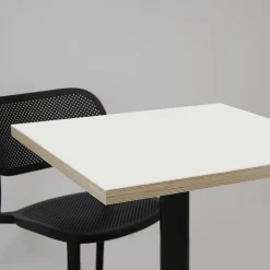 Restootab Plateau 120x70 blanc chants bois -