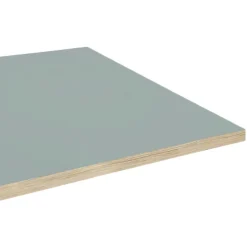 Restootab Plateau 70x70 couleur gris medio chants imitation bois -