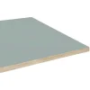 Plateau 110x70 couleur gris medio chants imitation bois --Restootab Discount