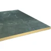 Plateau 90x90 decor marbre jade chants laiton --Restootab Hot
