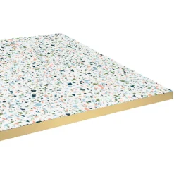 Restootab Plateau 110x70 decor terrazzo spectra chants laiton -