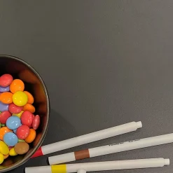 Plateau 120x70 noir chants bois --Restootab Sale