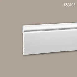 Plinthe 653108 Moulure décorative style Néo-Classicisme blanc 2 m-Profhome