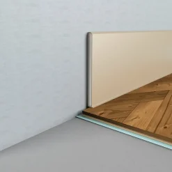 Quest Plinthe adhésive en PVC PREMIUM 10 cm, plinthe lisse flexible FLEX, pour sols RAL 1001, beige, 10 m