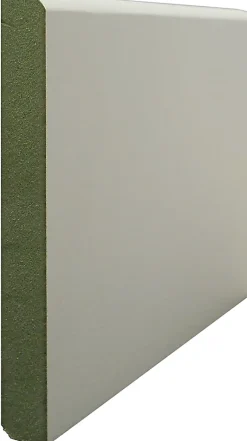 Plinthe arrondie MDF hydro blanc 244 x 7 cm, ép.10 mm- Discount
