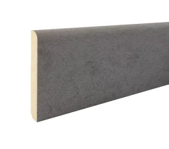 Plinthe arrondie MDF revêtu papier gris béton 240 x 8 cm, ép.14 mm