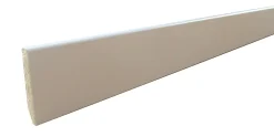 Plinthe arêtes vives avec bord arrondi MDF papier blanc 240 x 8 cm, ép.14 mm