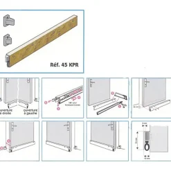 Plinthe automatique en applique KLOMATIC PRESTIGE blanc 0,93m - - 045543-Jean Jourjon New