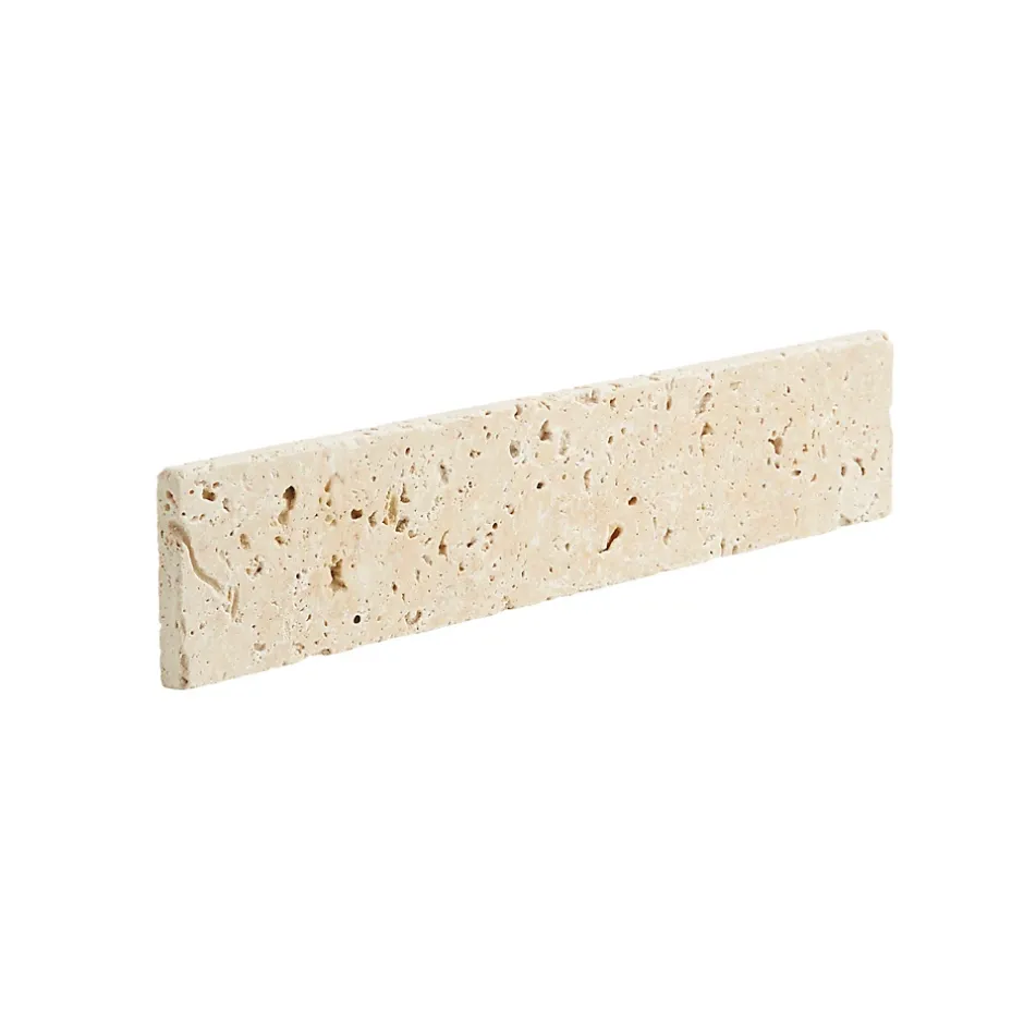 Plinthe beige 8 x 40 cm Travertino pierre naturelle-GoodHome Hot