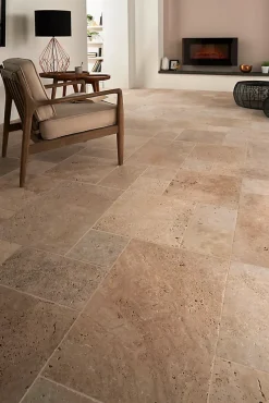 Plinthe beige 8 x 40 cm Travertino pierre naturelle-GoodHome Hot