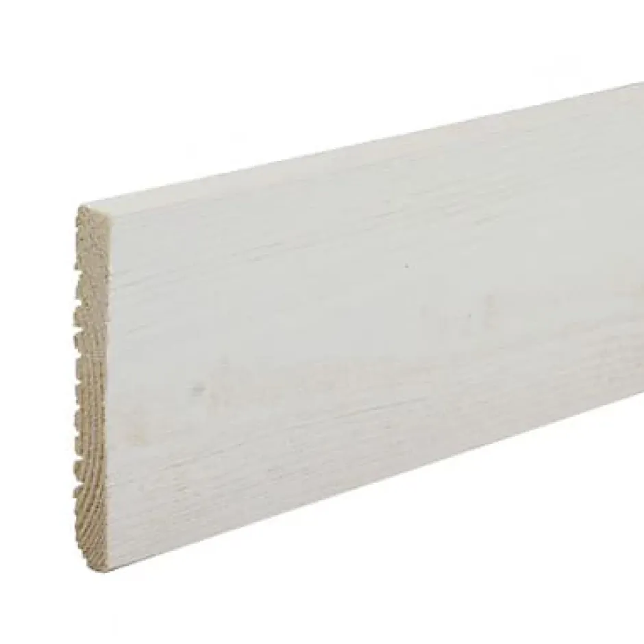 Plinthe brossée blanc 9 x 68 mm L.2,05 m