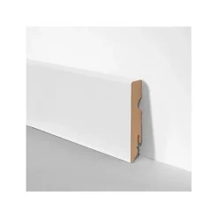 PLINTHE CARRÉE en FIBRE DE BOIS COMPACTE 80X15 BLANC (prix au mètre)-Eternal Parquet Discount