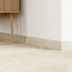 GoodHome Plinthe carrelage effet pierre beige mocca L.45 x l.0,75 cm x ép.9,1 mm, Limo Mocca