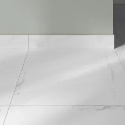 GoodHome Plinthe carrelage intérieur effet marbre blanc L.60 x l.8 cm x ép.9 mm, Ultimate Marble