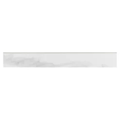 GoodHome Plinthe carrelage intérieur effet marbre blanc L.60 x l.8 cm x ép.9 mm, Ultimate Marble