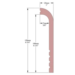Plinthe décorative P04 - 12x2,5x200cm (h x p x L) - moulure dé-Cimaises Et Plus Outlet