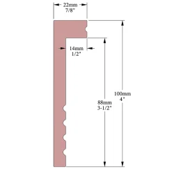 Cimaises Et Plus Plinthe décorative P01 - 10x2,2x200cm (h x p x L) - moulure déc