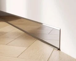 Plinthe décorative pour mur F Argent poli - 80mm x 2700mm x 0,65 ep.-Ilcom Hot