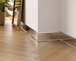 Plinthe décorative pour mur F Argent poli - 80mm x 2700mm x 0,65 ep.-Ilcom Hot