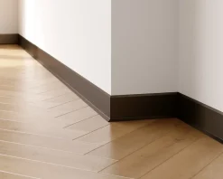 Ilcom Plinthe décorative pour mur F Noir mat - 80mm x 2700mm x 0,65 ep.