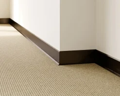 Plinthe décorative pour mur F Noir satiné - 80mm x 2700mm x 0,65 ep.-Ilcom Hot