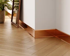 Ilcom Plinthe décorative pour mur F Cuivre poli - 100mm x 2700mm x 0,65 ep.