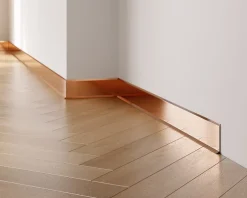 Ilcom Plinthe décorative pour mur F Cuivre poli - 100mm x 2700mm x 0,65 ep.