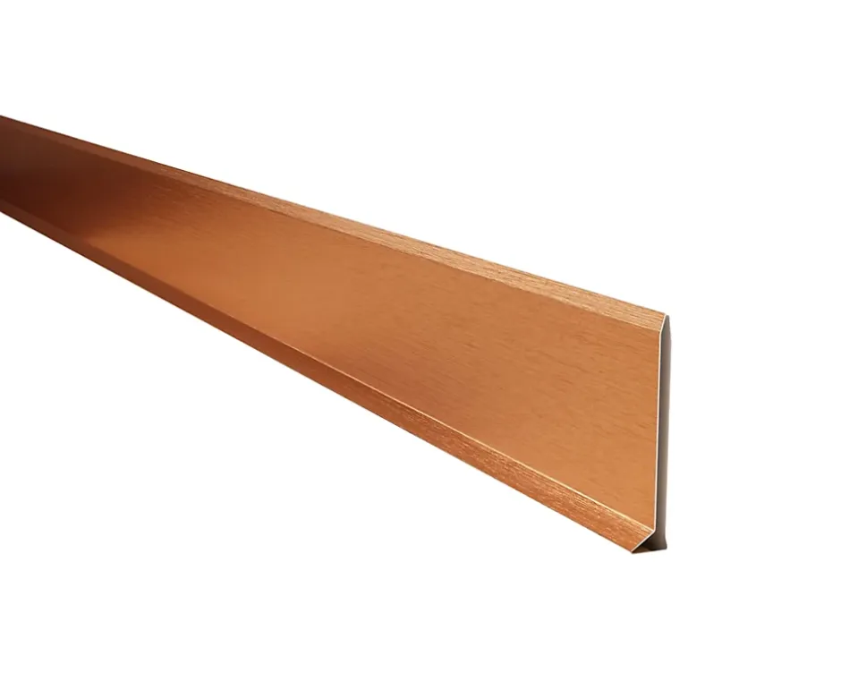 Ilcom Plinthe décorative pour mur F Cuivre satiné - 80mm x 2700mm x 0,65 ep.