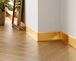 Ilcom Plinthe décorative pour mur F Or satiné - 80mm x 2700mm x 0,65 ep.