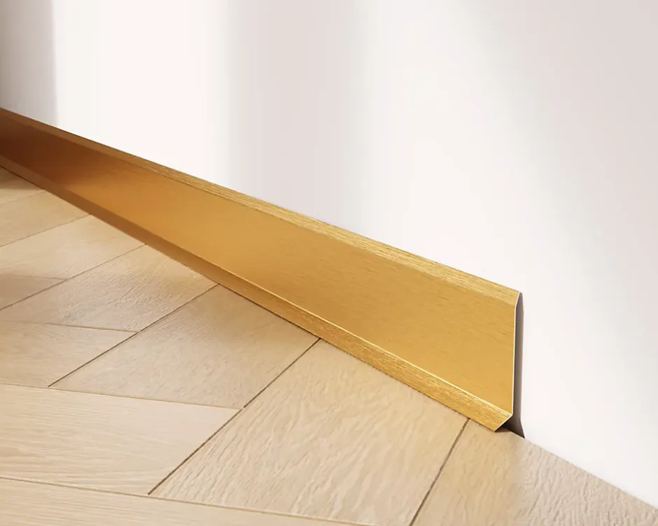 Plinthe décorative pour mur F Or satiné - 60mm x 2700mm x 0,65 ep.-Ilcom Clearance