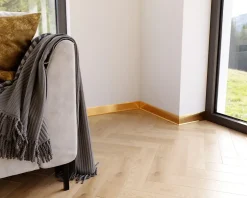 Plinthe décorative pour mur F Or satiné - 60mm x 2700mm x 0,65 ep.-Ilcom Clearance