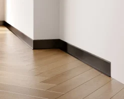 Plinthe décorative pour mur F Noir satiné - 60mm x 2700mm x 0,65 ep.-Ilcom Clearance