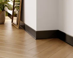 Plinthe décorative pour mur F Noir satiné - 60mm x 2700mm x 0,65 ep.-Ilcom Clearance