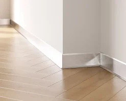 Plinthe décorative pour mur F Argent satiné - 60mm x 2700mm x 0,65 ep.-Ilcom Outlet