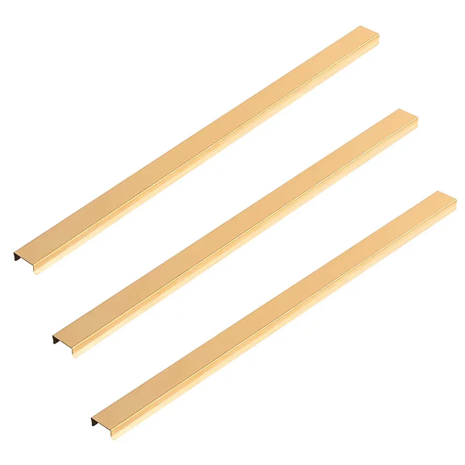 Brand Home Deluxe Plinthe décorative pour panneau acoustique Lot de 3 - Or 50 cm