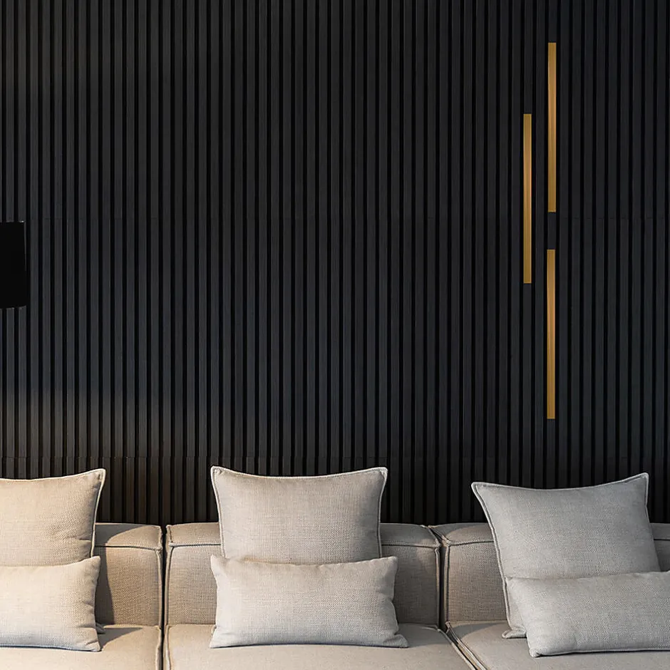 Brand Home Deluxe Plinthe décorative pour panneau acoustique Lot de 3 - Or 50 cm