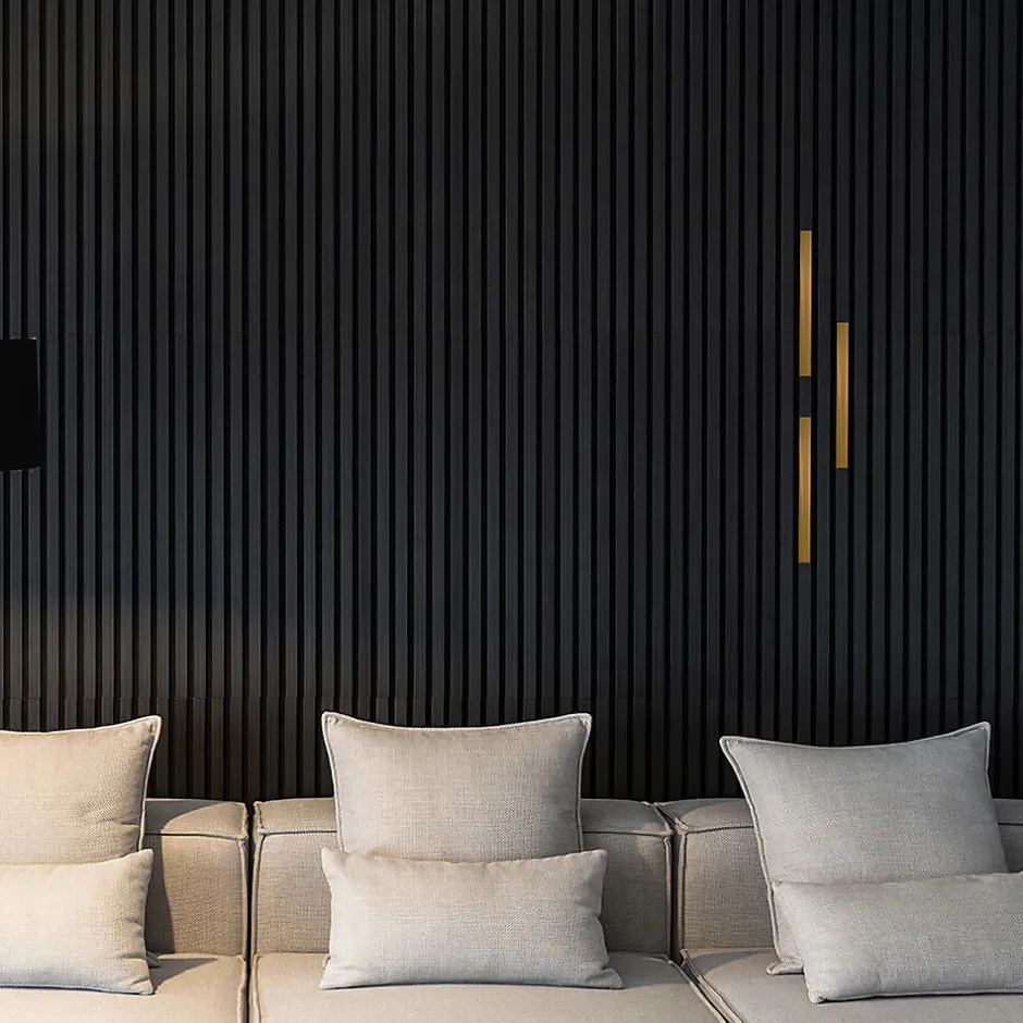 Brand Home Deluxe Plinthe décorative pour panneau acoustique Lot de 3 - Or 30 cm