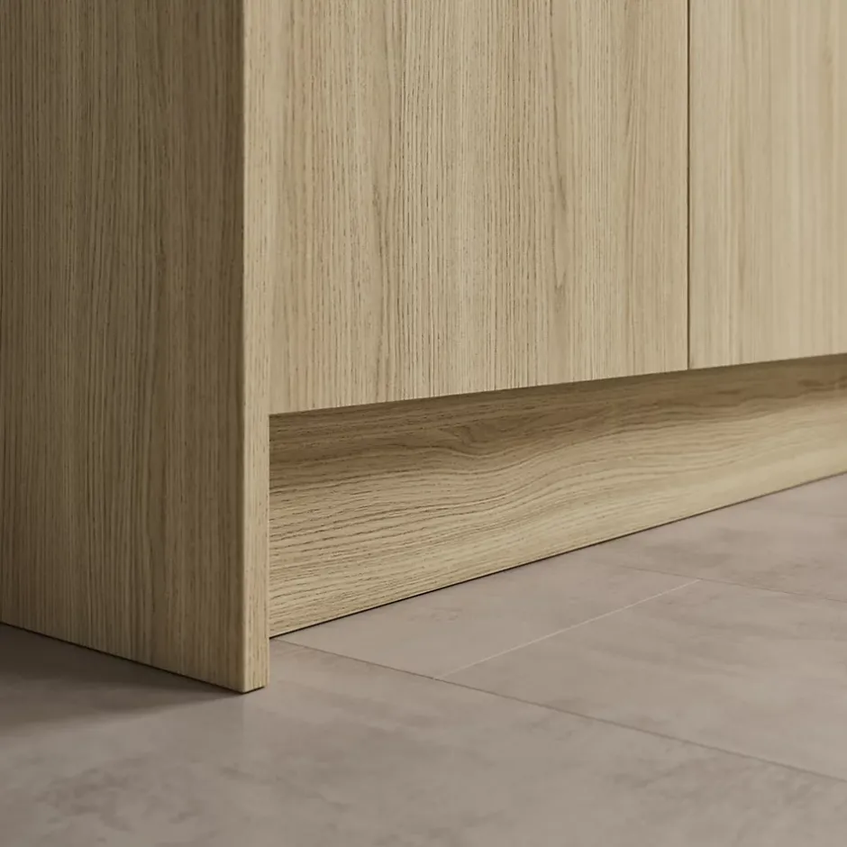 Plinthe de cuisine Elcot effet chêne H.15 x l.240 x ép.1,6 cm-GoodHome New