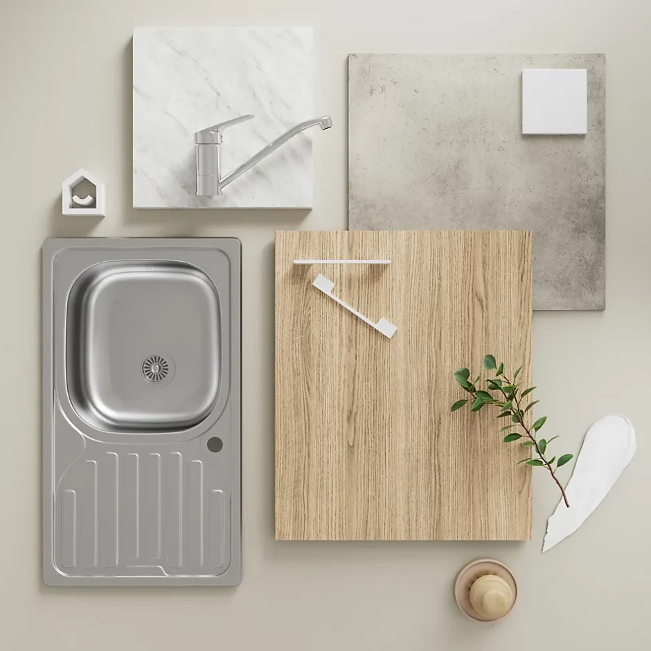 Plinthe de cuisine Elcot effet chêne H.15 x l.240 x ép.1,6 cm-GoodHome New