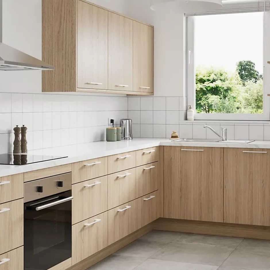 Plinthe de cuisine Elcot effet chêne H.15 x l.240 x ép.1,6 cm-GoodHome New