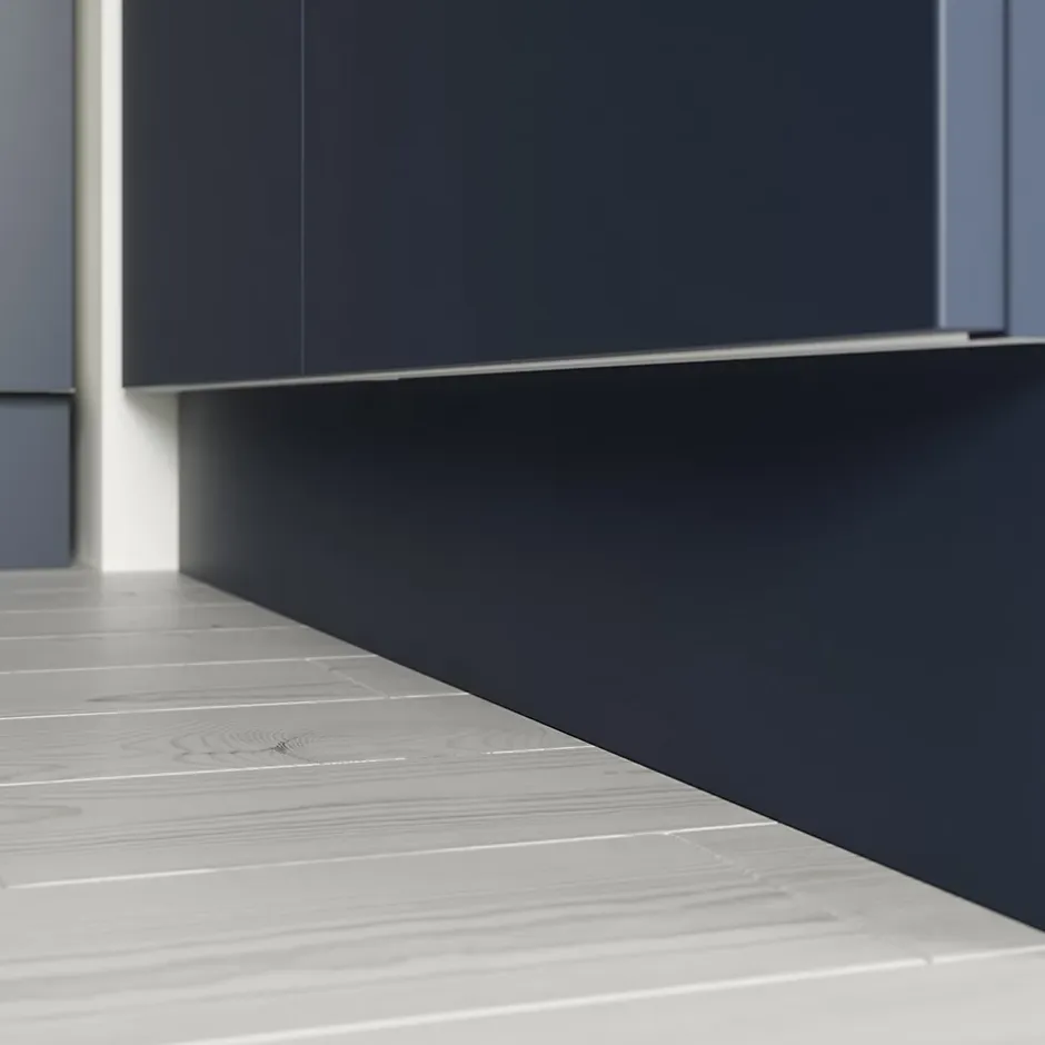 Plinthe de cuisine Garcinia et Stevia bleu mat H. 15 cm x l. 2.4 m x Ep. 16 mm-GoodHome Discount